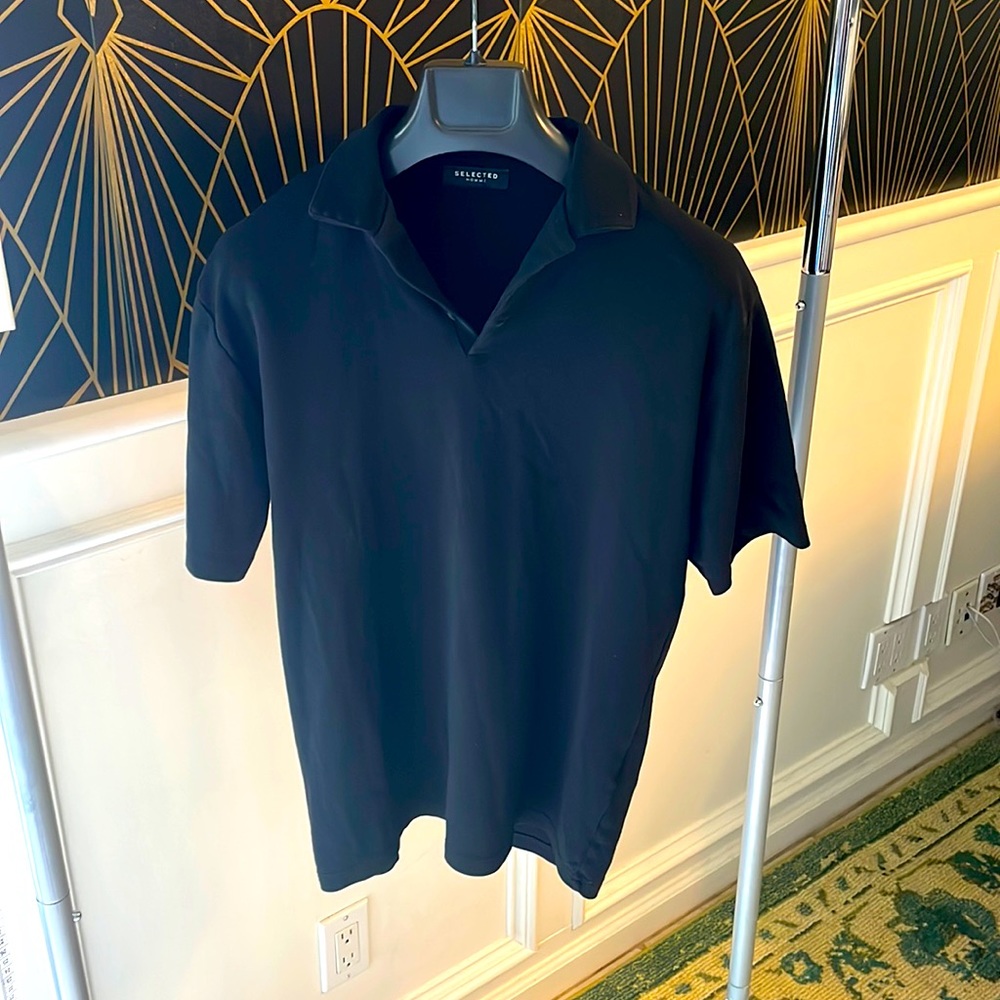 Select Homme Men’s polo with revere collar